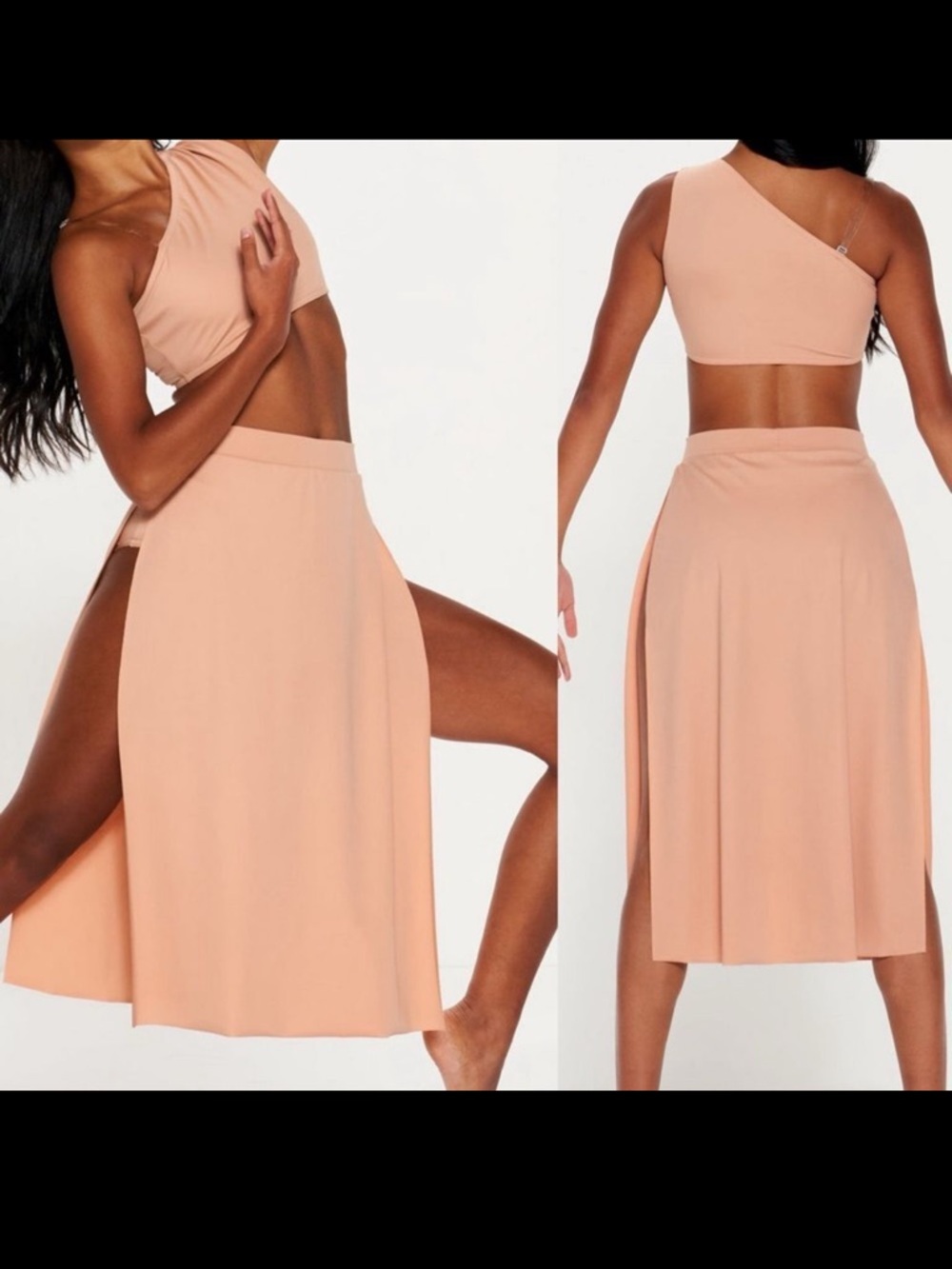 Kelle dance solo custom costume blush 3 piece GODDESS 7046 skirt top trunks LC